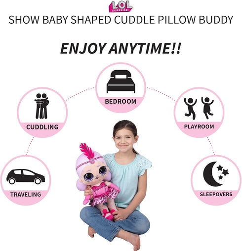 LOL Surprise Show Baby Kids Bedding Super Soft Plush Cuddle Pillow Buddy, One Size, By Franco...