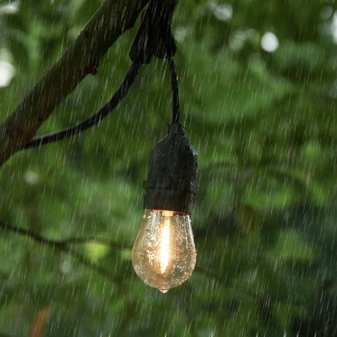 Shatterproof LED String Lights, Waterproof, Warm White 2200K, 70LM, E26 Base - 15 Pack...
