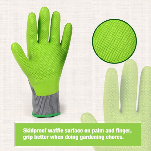 WORKPRO 6 Pairs Garden Gloves, Work Glove with Eco Latex Palm Coated, Working Gloves for Weeding, Digging, Raking and Pruning(M)...