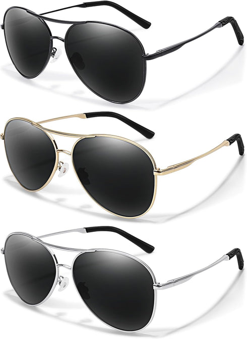BOTPOV Aviator Sunglasses for Men Women Polarized UV400 Protection Mirrored Lens Metal Frame with Spring Hinges…...