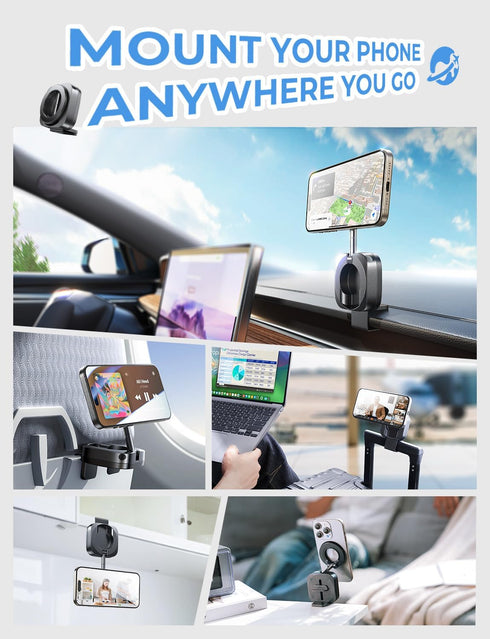 LISEN Universal Flight Airplane Phone Holder Mount for Magsafe Accessories, Handsfree Plane Phone Holder Travel Essentials for MagSafe Car Mount C...