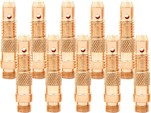 TIG Collet Body 10N32 (3/32"&2.4mm Orifice) for TIG Welding Torch WP-17, 18 & 26 Series Consumables Collet Body 10Pcs...