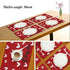 Valentine's Day Love Heart Red Buffalo Check Placemats Set of 4 Table Mat Mother's Day Rose Tulip Flowers Table mats Placemat Heat-Resistant Stain...