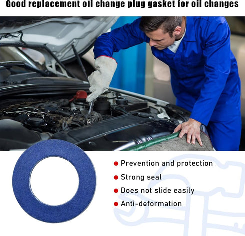 12PCS Oil Drain Plug Gaskets, Aluminum Oil Drain Plug Gaskets Washer Crush Seal, 90430-12031 Replacement for Engine Oil Drain Plugs Gasket, Univer...