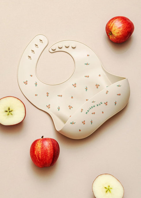 Silicone Baby Bib Adjustable Fit & Waterproof - Baby & Toddler Feeding Bib - Maison Rue Boat Print...