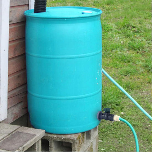 Rain Barrel Spigot Kit 3/4 Rain Barrel Diverter Kit Rainwater Collection System Rain Gutter Diverter Rain Barrel Hose Water Spigot Rain Catchment ...