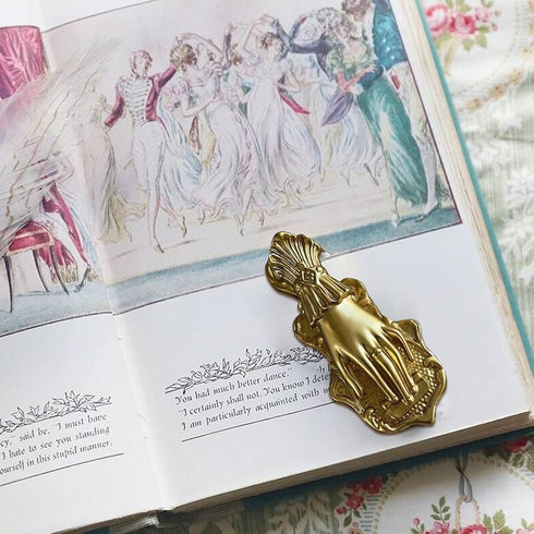 2PCS Vintage Lady's Hand Shape Book Clip Paper Storage Clip Journal Clips to Hold Journal Open While Writing Scrapbook Kit Document Clip...