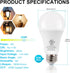 JackonLux Dusk to Dawn Light Bulbs Outdoor Led Light Bulbs with Dusk to Dawn Sensor Outdoor Light Bulb for Garage Porch Outdoor Lighting Smart Lig...