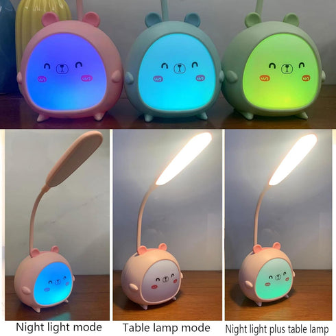 LED Desk Lamp?Mini Dog Night Light,Portable LED Table Light, Cute Foldable USB Rechargeable Reading Light Bedroom Children's Bedside Study (Pink)...