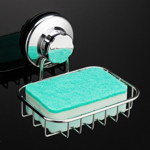 SANNO Suction Cup Soap Holder, Soap Dish Saver Tray Bar Soap Sponge Holder for Shower Wall, Bathroom, Tub and Kitchen Sink Stainless Steel...