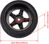 BQLZR Black RC 1: 10 Tires and Wheels Set 2.56" (Dia1.77") Hub Wheel Rims 5 Spoke + Rubber Tires Pack of 4...