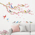 DECOWALL DWL-2009 Garden Birds and Cherry Blossom Wall Stickers Wall Decals Peel and Stick Removable Wall Stickers for Kids Nursery Bedroom Living...