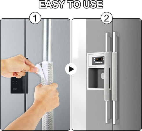 Refrigerator Door Handle Covers Keep Fridge Clean and Beautiful, Pack of 2 (16"*4", Plush)...