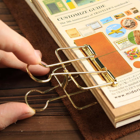 4Pcs Golden Hollow Out Long Tail Wire Binder Clips Paper Binder Clip Large 51mm Binder and Paper Clips Small in Size and Light in Weight,Clips, Cl...