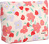 Makeup Bag - Travel Make Up Bag Pink Flower - Floral Cosmetic Bag for Women - Portable Makeup Organizer Bag for Business Trip...