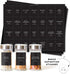 ThreeKin 230 Spice Jar Labels | Waterproof & Oil-Resistant Black Minimalist Stickers for Kitchen Organization | Common & Customizable for Herbs, S...