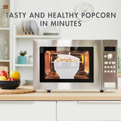 The Original Korcci Microwaveable Silicone Popcorn Popper, BPA Free Microwave Popcorn Popper, Collapsible Microwave Popcorn Maker Bowl, Use In Mic...