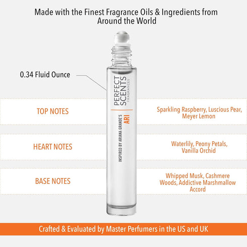 Fragrances | Inspired by Ariana Grande's Ari | Rollerball | Women’s Eau de Toilette | Vegan, Paraben Free, Phthalate Free | Never Tested on Animal...