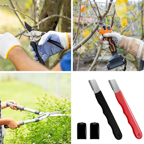 2 Pieces Garden Tool Sharpener, Garden Tool Blade Sharpener for Knife, Garden Knife Sharpener for Hedge Shears Scissors, Mini Sharpener for Garden...
