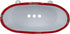 Foreside Home & Garden Red Rim White Enamel Bathtub Soap Dish...