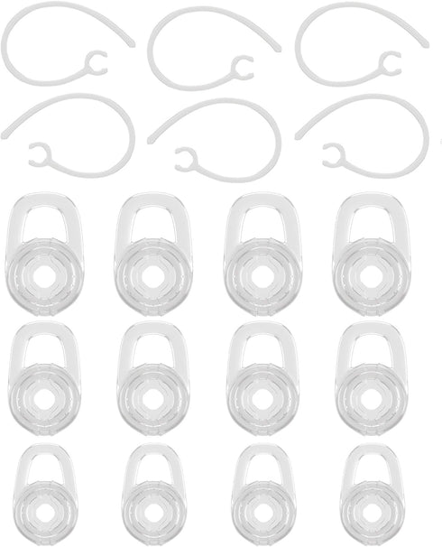 Replacement Hooks Ear Gels for Bluetooth Headset Headphones 6PC Earhooks + 12PC S M L Ear Gels Fit for M155 M165 M1100 M100 M55 M28 M25 Voyager Ed...