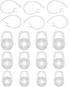 Replacement Hooks Ear Gels for Bluetooth Headset Headphones 6PC Earhooks + 12PC S M L Ear Gels Fit for M155 M165 M1100 M100 M55 M28 M25 Voyager Ed...