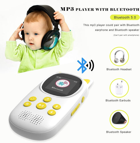 32GB MP3 Player with Bluetooth,Portable Music Player as Gifts for Kids Built-in HD Speaker Support Voice Recording Pedometer FM Radio Alarm Expand...