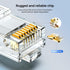Cat6 RJ45 Connectors, Cat 6 2-Piece RJ45 Ends, UTP 8P8C Ethernet Connector Plug for Cat6 Cat5e Cable 100pcs...