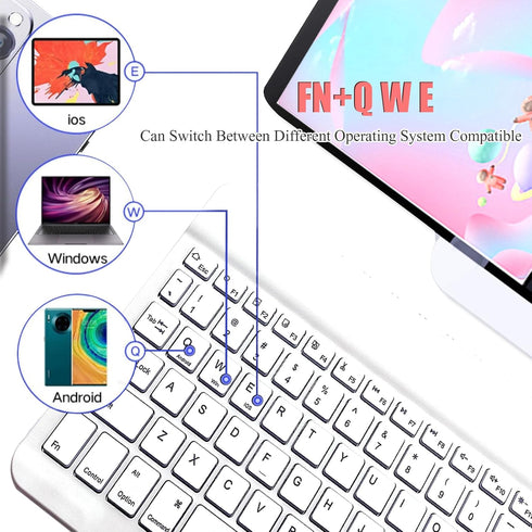Bluetooth Keyboard for iPad 10th Generation,Mini Rechargeable Wireless keyboard Compatible with iPad 10.2 (9th/8th/7th), iPad Pro 13/12.9/11 Inch,...