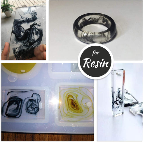 Black Epoxy UV Resin Pigment - 4oz Concentrated UV Resin Dye for Epoxy Art, Jewelry Making - DIY Colorant, 120ml...