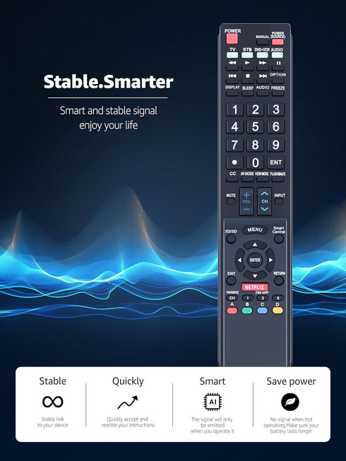 GB118WJSA Replacement TV Remote Control for Sharp Television Fit for Sharp AQUOS TV GB004WJSA GB005WJSA GA890WJSA GB105WJSA GA935WJSAE...