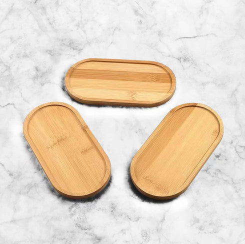 Bamboo soap Dispenser Tray, Bathroom Countertop Tray Kitchen Tray Bamboo Tray Sink Tray Dresser Jewelry Ring Dish, Comestic Holder Bathtub Organiz...