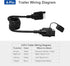 4 Pin Trailer Plug Extender Trailer Wire Extension Harness Quick-Connect Trailer Adapter Extender 4 Way Flat Male and Female Wiring Harness Adapte...