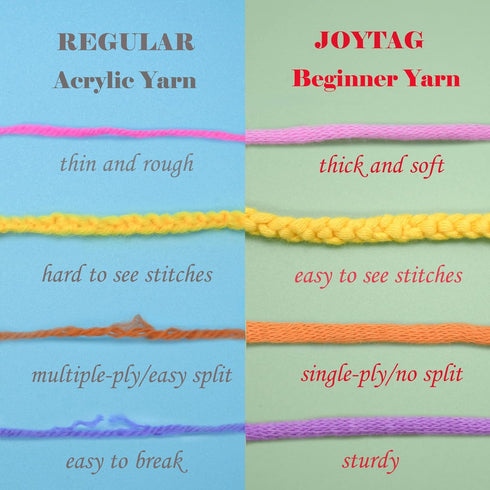 Yellow Yarn for Crocheting and Knitting Cotton Crochet Knitting Yarn for Beginners with Easy-to-See Stitches Cotton-Nylon Blend Easy Yarn for Begi...