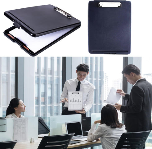 Plastic Storage Clipboard, Nurse Clip Boards 8.5x11 with Storage, Waterproof Clipboard with Compartment, Heavy Duty Plastic Clipboard Case Box wit...