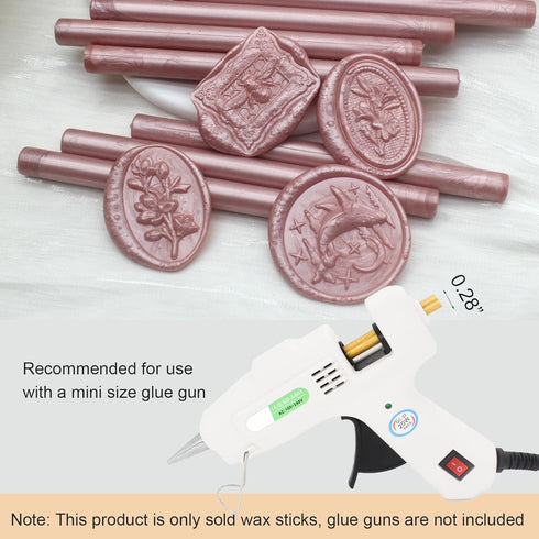 Rose Gold Wax Seal Sticks 20pcs, Andotopee Glue Gun Wax Seal Sticks for Wax Seal Stamp, Premium Sealing Wax for Envelope Letter Seal Wedding Invat...