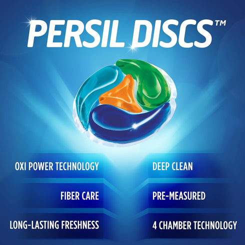 Persil ProClean Discs Laundry Detergent Pacs, Oxi, High Efficiency (HE) Compatible, Laundry Soap, 15 Count...