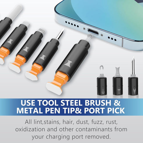 iPhone Cleaning Kit iPhone Cleaner - iPhone Charging Port Cleaning, Cell Phone Repair & Restore Tool for AirPod pro and iPad, Lightning Charger Ca...