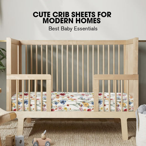 Little Grape Land Crib Sheets for Girls and Boys, 2pk Baby Crib Fitted Sheet for Standard Size Crib and Toddler Mattress, Super Soft Baby Sheet (S...