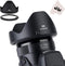 JJC Reversible Lens Hood Shade Protector & 67mm Filter Adapter Ring for Canon Powershot SX70 HS, G3 X, SX60 HS, SX50 SX40 HS, SX30 IS, SX20 IS, SX...