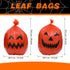 12 Pieces Pumpkin Lawn Bags Halloween Plastic Leaf Bags Pumpkin Pattern Lawn Bags for Outdoor Fall Halloween Trash Bag Decoration Pumpkin Lawn Bag...