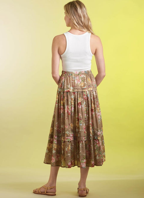Simplicity Misses' Pull-on Skirt in Three Lengths Sewing Pattern Packet, Code S9750, Sizes 8-10-12-14-16, Multicolor...