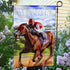 Anley Double Sided Premium Garden Flag, Derby Horse Race Welcome Spring Summer Decorative Garden Flags for Home Decor - Weather Resistant & Double...