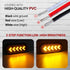 TMH (Pack of 2 6 Inch ARROW 25 LED Surface Mount Oval Clear Lens Amber Light Turn Signal Side Marker Tail LED Indicator Assembly Light for Truck T...