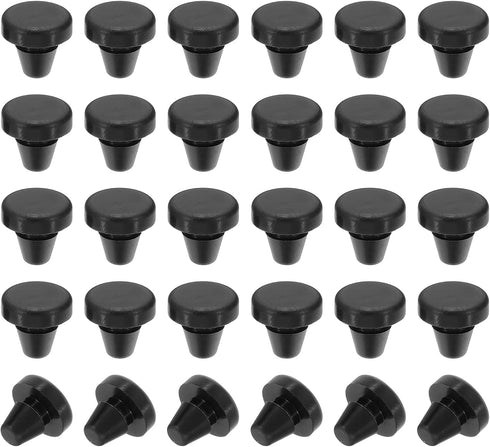 PATIKIL 5mm Diameter Silicone Round Snap, 30 Pcs in Type Locking Furniture Hole Plug Button Thick Head Protective Cover Fit for 5-5.5mm Hole for S...