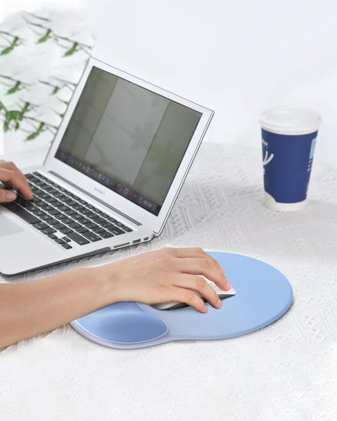 Ergonomic Mouse Pad Wrist Support, Comfortable Mouse Pad Wrist Rest, Relieve Wrist Pain Gel Mouse pad, Non-Slip Rubber Base Mousepad for Laptop, C...