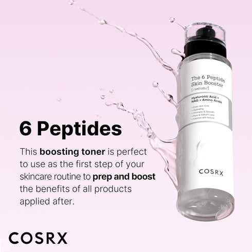 COSRX 6X Peptide Collagen Booster Toner Serum 150mL/5.07 Fl.Oz, Skin Renewal Boosting Facial Essence, Niacinamide & Hyaluronic Acid for All Skin T...