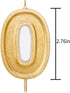 Luter 2.76 Inches Large Birthday Candles Gold Glitter Birthday Cake Candles Number Candles Cake Topper Decoration for Wedding Party Kids Adults (0...