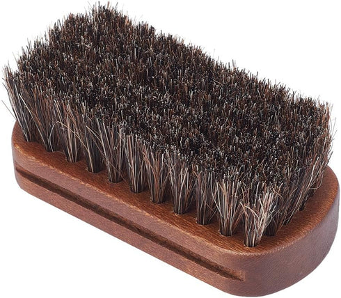 Jscarlife Polishing Shoe Shine Horsehair Deep Cleaning Brush - 100% Soft Genuine Horse Hair Bristles,Cleaning Leather Shoes Boots Or Other More Le...