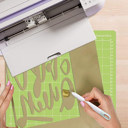 Craft Vinyl Weeding tools,Precision Craft Vinyl Tools Set,Weeders, Tweezers,Scissors, Spatula,XL Scraper and Felt storage bag. for Cricut/Silhouet...